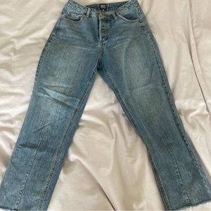 BDG urban outfitters medium wash straight leg ankle seamed jeans